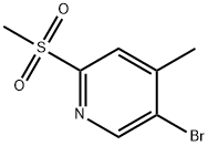 5-broMo-4-Methyl-2-(Methylsulfonyl)pyridine Struktur