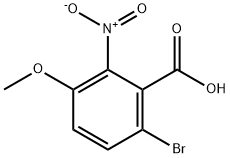 6-BroMo-3-Methoxy-2-nitrobenzoic acid Struktur