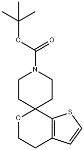 t-Butyl Spiro[4,5-dihydrothieno[2,3-c]pyran-7,4-piperidine]-1-carboxylate Struktur