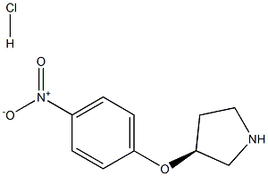 (S)-3-(4-Nitrophenoxy)pyrrolidine HCl Struktur