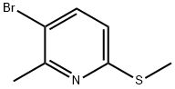 3-broMo-2-Methyl-6-(Methylthio)pyridine Struktur