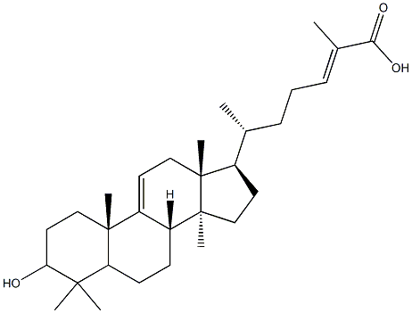 3-Hydroxylast-9(11),24-dien-26-oic acid Struktur