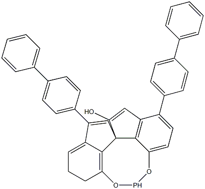 (11aR)-10,11,12,13-Tetrahydro-5-hydroxy-3,7-bis([1,1'-biphenyl]-4-yl)-diindeno[7,1-de:1',7'-fg][1,3,2]dioxaphosphocin-5-oxide Struktur