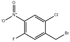 1-BroMoMethyl-2-chloro-5-fluoro-4-nitro-benzene Struktur