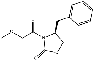 2-Oxazolidinone, 3-(2-Methoxyacetyl)-4-(phenylMethyl)-, (4S)- Struktur