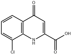 8-chloro-4-oxo-1,4-dihydroquinoline-2-carboxylic acid Struktur