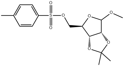 D-Ribofuranoside, Methyl 2,3-O-(1-Methylethylidene)-, 5-(4-Methylbenzenesulfonate) Struktur