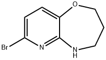 7-broMo-2,3,4,5-tetrahydropyrido[3,2-b][1,4]oxazepine Struktur