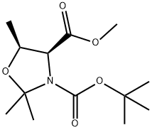 (4S,5S)-3-tert-Butyl 4-Methyl 2,2,5-triMethyloxazolidine-3,4-dicarboxylate Struktur