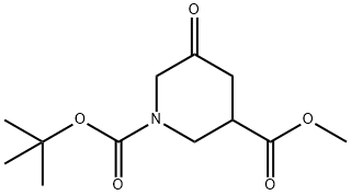 Methyl 1-Boc-5-oxo-piperidine-3-carboxylate Struktur