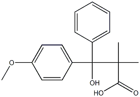 3-hydroxy-3-(4-Methoxyphenyl)-2,2-diMethyl-3-phenylpropanoic acid Struktur