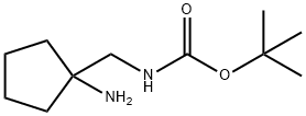 tert-Butyl N-[(1-aMinocyclopentyl)Methyl]carbaMate Struktur