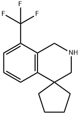 8'-(trifluoroMethyl)-2',3'-dihydro-1'H-spiro[cyclopentane-1,4'-isoquinoline] Struktur