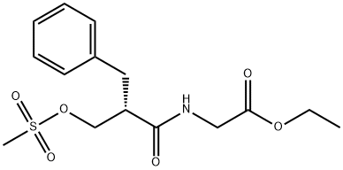 N-[(2S)-2-[[(Methylsulfonyl)oxy]methyl]-1-oxo-3-phenylpropyl]-glycine ethyl ester Struktur