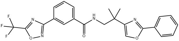 N-[2-Methyl-2-(2-phenyloxazol-4-yl)propyl]-3-[5-(trifluoroMethyl)-1,2,4-oxadiazol-3-yl]benzaMide Struktur