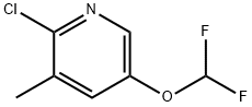 2-chloro-5-(difluoroMethoxy)-3-Methylpyridine Struktur