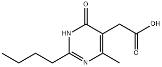 2-butyl-1,6-dihydro-4-Methyl-6-oxo-5-PyriMidineacetic acid Structure