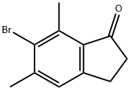 6-broMo-5,7-diMethyl-2,3-dihydro-1H-inden-1-one Struktur