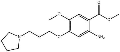 Methyl 2-aMino-5-Methoxy-4-(3-(pyrrolidin-1-yl)propoxy)benzoate Struktur