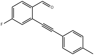 4-fluoro-2-(p-tolylethynyl)benzaldehyde Struktur