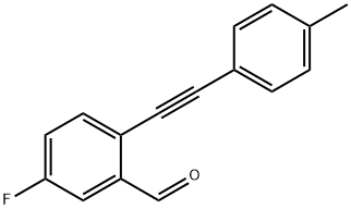 5-fluoro-2-(p-tolylethynyl)benzaldehyde Struktur