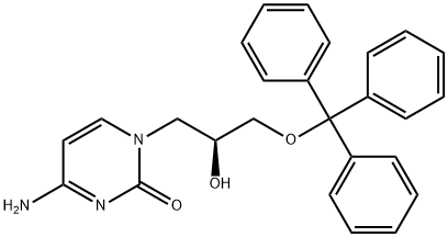 2(1H)-PyriMidinone, 4-aMino-1-[(2S)-2-hydroxy-3-(triphenylMethoxy)propyl]- Struktur