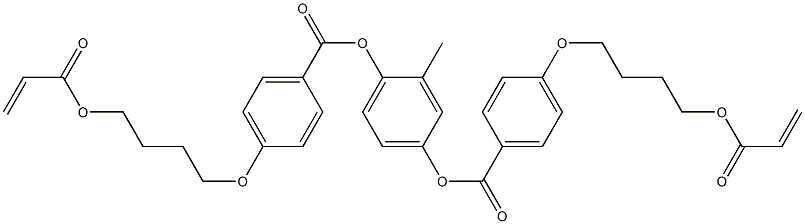 Benzoic acid, 4-[4-[(1-oxo-2-propenyl)oxy]butoxy]-, 2-Methyl-1,4-phenylene ester Struktur