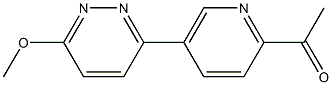 1-(5-(6-methoxypyridazin-3-yl)pyridin-2-yl)ethanone Struktur