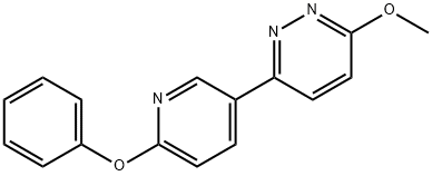 3-methoxy-6-(6-phenoxypyridin-3-yl)pyridazine Struktur