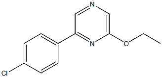 2-(4-chlorophenyl)-6-ethoxypyrazine Struktur