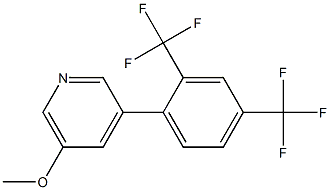 3-(2,4-bis(trifluoromethyl)phenyl)-5-methoxypyridine Struktur