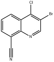 3-broMo-4-chloroquinoline-8-carbonitrile Struktur