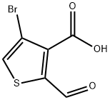 4-BroMo-2-forMylthiophene-3-carboxylic acid Struktur