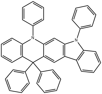 5H-Indolo[3,2-b]acridine, 7,13-dihydro-5,7,13,13-tetraphenyl-、 Struktur