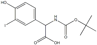 Be-nzenacetic acid,a-[[(1,1-diMethylethoxy)carbonyl]aMino]-4-hydroxy-3-iodo- Struktur