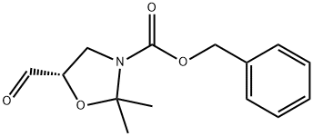 3-Oxazolidinecarboxylic acid, 5-forMyl-2,2-diMethyl-, phenylMethyl ester, (5S)- Struktur