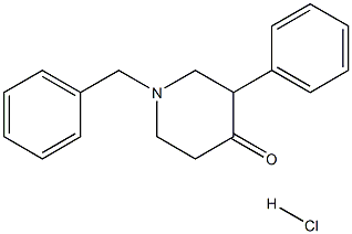 1-Benzyl-3-phenylpiperidin-4-one hydrochloride Struktur