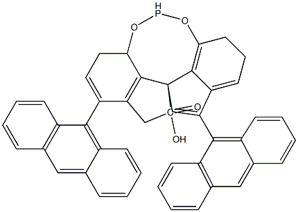 (11aR)-10,11,12,13-Tetrahydro-5-hydroxy-3,7-di-9-anthracenyl-diindeno[7,1-de:1',7'-fg][1,3,2]dioxaphosphocin-5-oxide Struktur