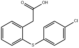 Benzeneacetic acid, 2-[(4-chlorophenyl)thio]- Struktur