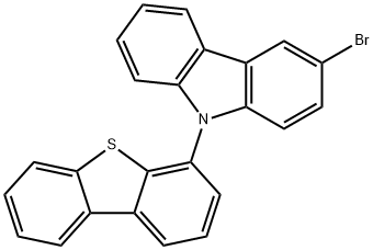 3-BroMo-9-dibenzothiophen-4-yl-9H-carbazole Struktur