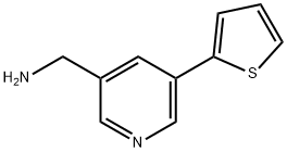 (5-(thiophen-2-yl)pyridin-3-yl)methanamine Struktur