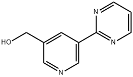 (5-(pyrimidin-2-yl)pyridin-3-yl)methanol Struktur