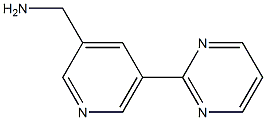 (5-(pyrimidin-2-yl)pyridin-3-yl)methanamine Struktur