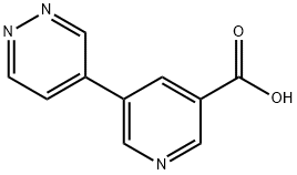 5-(Pyridazin-4-yl)nicotinic acid Struktur