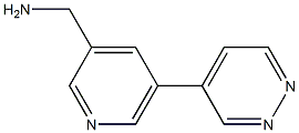 (5-(pyridazin-4-yl)pyridin-3-yl)methanamine Struktur