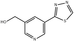 (5-(1,3,4-thiadiazol-2-yl)pyridin-3-yl)methanol Struktur