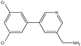 (5-(3,5-dichlorophenyl)pyridin-3-yl)methanamine Struktur