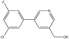 (5-(3-chloro-5-fluorophenyl)pyridin-3-yl)methanol Struktur