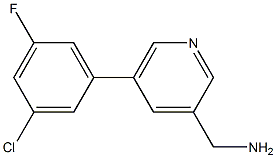 (5-(3-chloro-5-fluorophenyl)pyridin-3-yl)methanamine Struktur