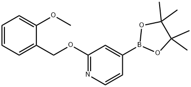 2-(2-methoxybenzyloxy)-4-(4,4,5,5-tetramethyl-1,3,2-dioxaborolan-2-yl)pyridine Struktur